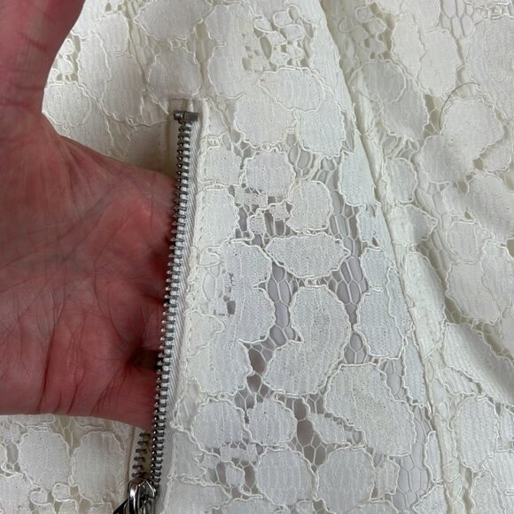 NWT I.N.C. International Concepts Lace Asymmetrical Zippered Blazer Jacket - Picture 5 of 10